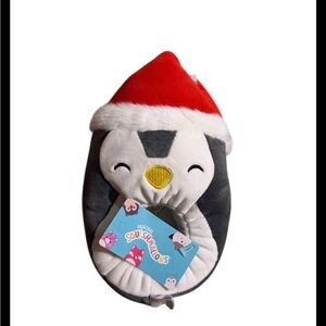 Squishmallows Penguin Plush slippers with Santa Hat size 11/12